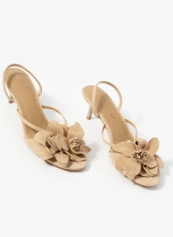 Clearance Bri Suede Flower Detail Heels Heels|Heels