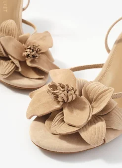 Clearance Bri Suede Flower Detail Heels Heels|Heels