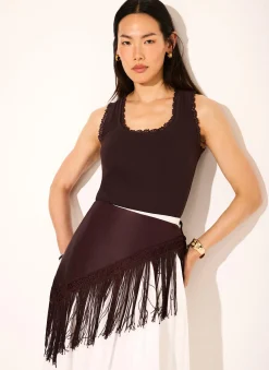 Clearance Crochet Trim Vest Top T-Shirts|T-Shirts