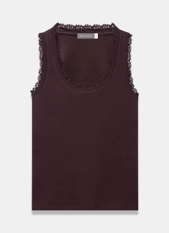Clearance Crochet Trim Vest Top T-Shirts|T-Shirts