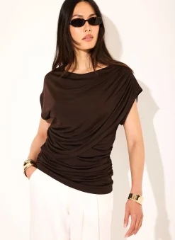 Discount Layered Drape Top All Tops|Tops