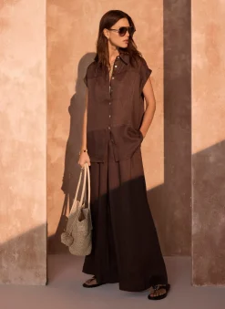 New Linen Blend Shirt Shirts & Blouses|All Tops