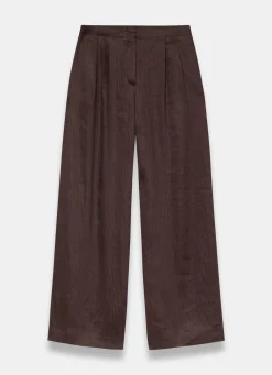 Sale Linen Blend Wide Leg Trousers Wide Leg Trousers|Trousers