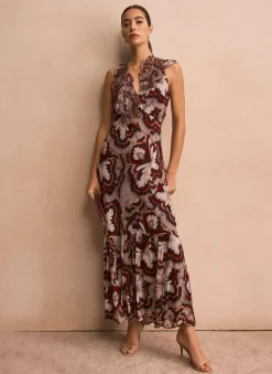 Outlet Printed Maxi Dress Occasion Dresses|Occasion Dresses