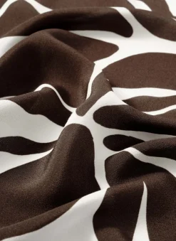 Outlet Satin Fern Print Square Scarf Scarves