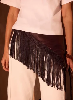 Best Satin Fringe Waist Scarf Scarves