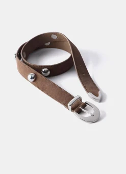 Discount Studded Suede Belt Belts