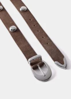 Discount Studded Suede Belt Belts