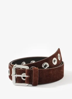 Online Suede Eyelet Belt Belts