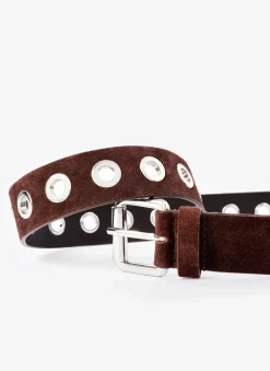 Online Suede Eyelet Belt Belts