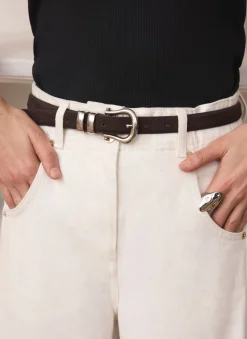 Clearance Suede Slim Belt Belts
