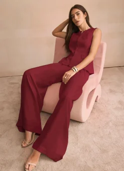Outlet Darted Wide Leg Trousers Mv Limited|Wide Leg Trousers