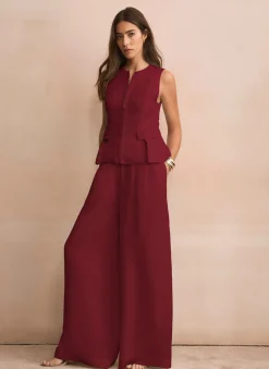 Outlet Darted Wide Leg Trousers Mv Limited|Wide Leg Trousers