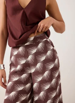 Clearance Graphic Print Wide Leg Trousers Wide Leg Trousers|Trousers