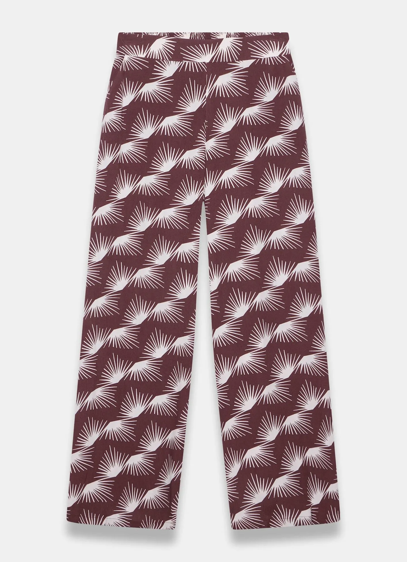 Clearance Graphic Print Wide Leg Trousers Wide Leg Trousers|Trousers