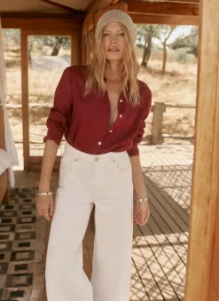 Online Linen Blend Shirt Shirts & Blouses