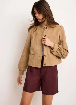 Outlet Linen Blend Shorts Shorts|Trousers