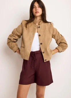 Outlet Linen Blend Shorts Shorts|Trousers