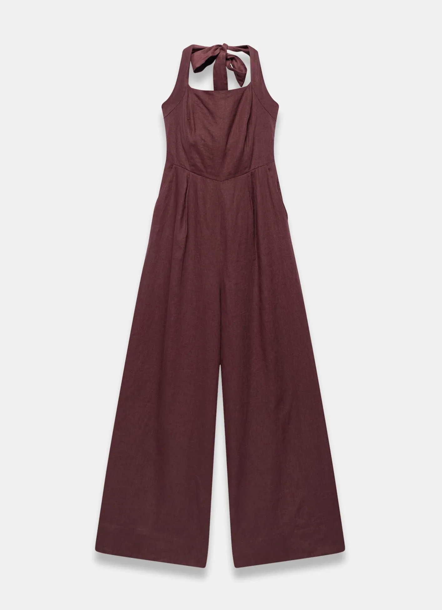 Linen Halter Jumpsuit Linen Dresses|Jumpsuits