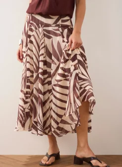 Online Palm Print Maxi Skirt Maxi Skirts|Skirts
