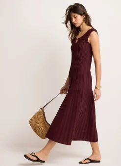 Outlet Ribbed Beaded Midi Dress Summer Dresses|Midi Dresses
