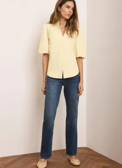 Sale Butter Corduroy Puff Sleeve Blouse Shirts & Blouses
