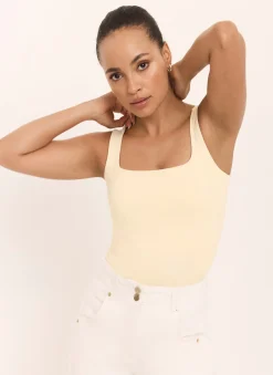 Outlet Butter Layering Scoop Neck Vest T-Shirts|T-Shirts