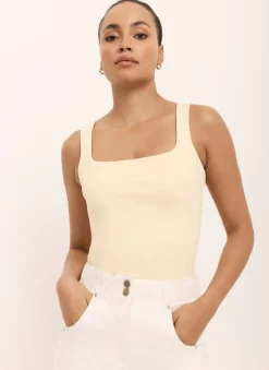 Outlet Butter Layering Scoop Neck Vest T-Shirts|T-Shirts