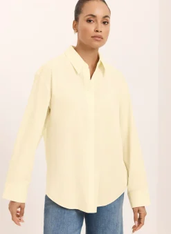 Discount Butter Oversized Long Sleeve Shirt Shirts & Blouses