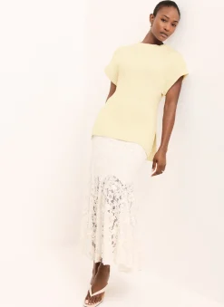 Hot Butter Wool Blend Longline Knit Top Knitted Tops|Knitted Tops
