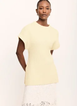Hot Butter Wool Blend Longline Knit Top Knitted Tops|Knitted Tops