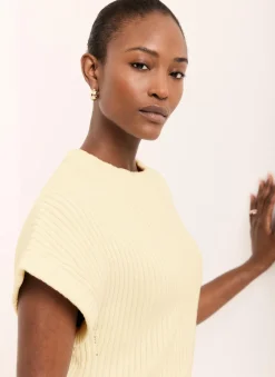 Hot Butter Wool Blend Longline Knit Top Knitted Tops|Knitted Tops