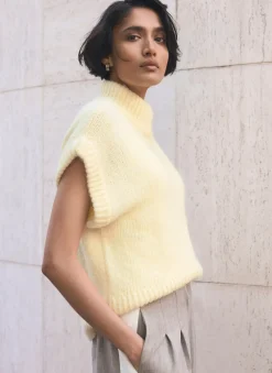 Outlet Butter Wool Blend Sleeveless Knit Top Knitted Tops|Knitted Tops