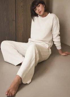 Outlet Cotton Blend Lace Trim Sweatshirt Sweatshirts|Sweatshirts