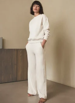 Outlet Cotton Blend Lace Trim Sweatshirt Sweatshirts|Sweatshirts