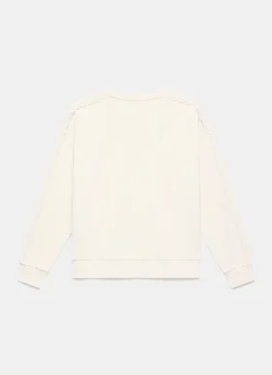 Outlet Cotton Blend Lace Trim Sweatshirt Sweatshirts|Sweatshirts