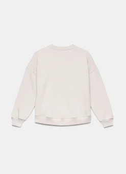 New Cream Cotton Blend Star Sweatshirt Sweatshirts|Sweatshirts