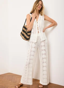Best Cream Crochet Shell Top All Tops|Tops