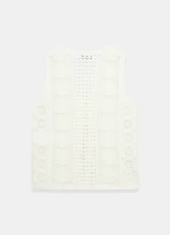 Best Cream Crochet Shell Top All Tops|Tops