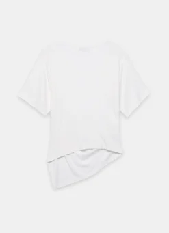 Sale Cream Draped Asymmetric Top All Tops|Tops