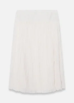 Discount Cream Drop Waist Crinkle Midi Skirt Midi Skirts|Skirts