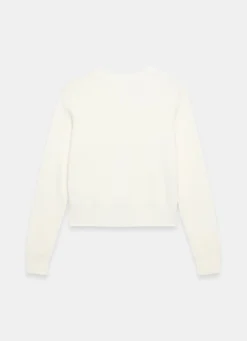 Cream Floral Applique Popper Detail Cardigan Cardigans|Jumpers & Cardigans