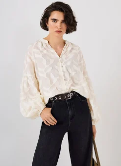 Best Floral Jacquard Blouse Shirts & Blouses