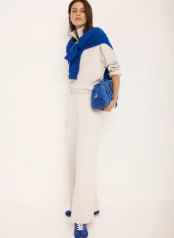 Outlet Cream Jersey Pintuck Super Soft Joggers Leggings & Joggers|Trousers