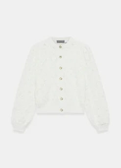 Outlet Cream Lace Cotton Blend Jacket Cardigans|Jumpers & Cardigans