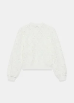 Outlet Cream Lace Cotton Blend Jacket Cardigans|Jumpers & Cardigans