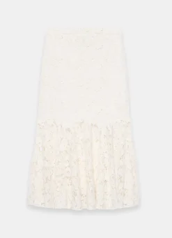 Hot Cream Lace Maxi Skirt Maxi Skirts|Skirts