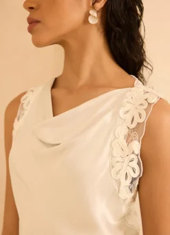 Sale Lace Satin Top Mv Limited|All Tops