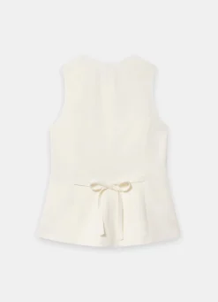 Outlet Linen Blend Longline Waistcoat Waistcoats