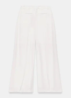 Hot Cream Pleat Detail Trousers Mv Limited|Trousers